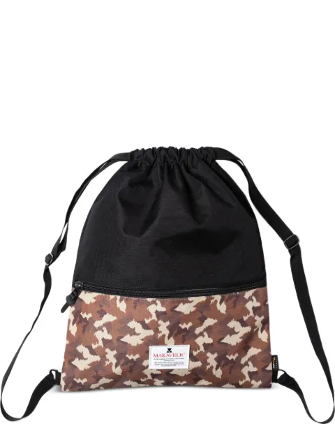 Makavelic camouflage-print drawstring backpack Brown 310510118BKSND