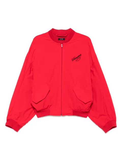 Willy Chavarria logo-embroidered bomber jacket Red WCJKT0026006