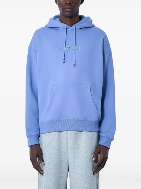 Awake NY logo-embroidered hooded sweatshirt Blue AWKSP25HD002