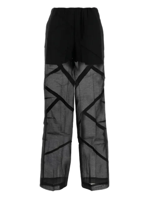 Co sheer-panelled wide-leg trousers Black 5038CSVSS25