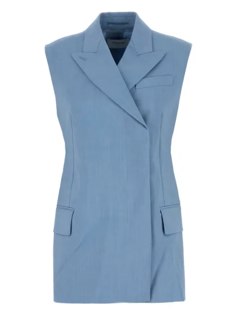 Sportmax Ilex sleeveless tailored vest Blue 2422286041600