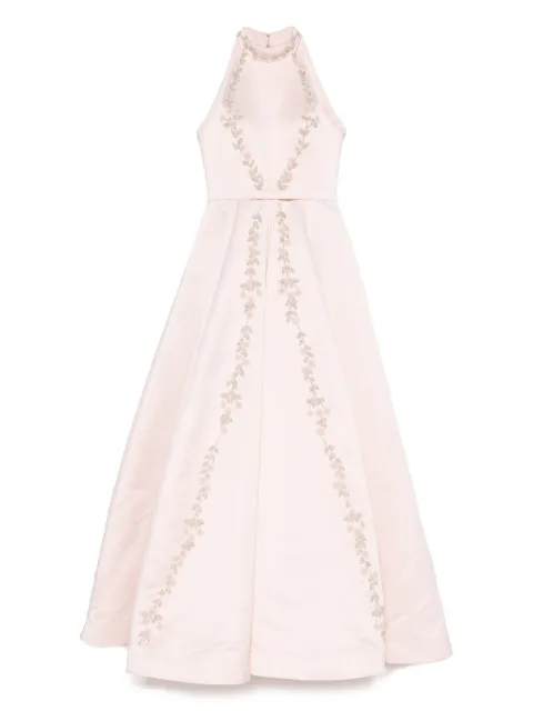 AAVVA floral-embroidered gown Pink AV1351
