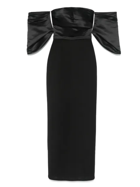 AAVVA off-shoulder gown Black AV1246