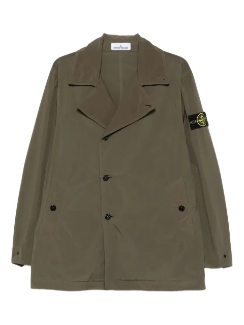 Stone Island double-breasted coat Green K1S154100024S0042
