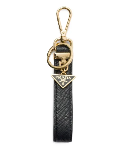 Prada leather keyring Black 1PP185053