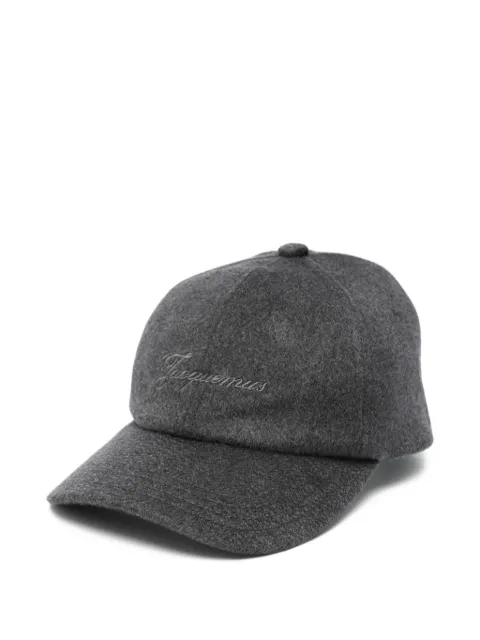 Jacquemus logo-embroidery baseball cap Grey ACU00779AW00701