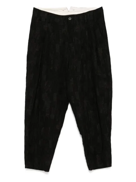 CALMLENCE triple pleated tapered trousers Black PANTS023