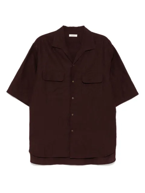 CALMLENCE open-collared shirt Brown SHIRT020BR