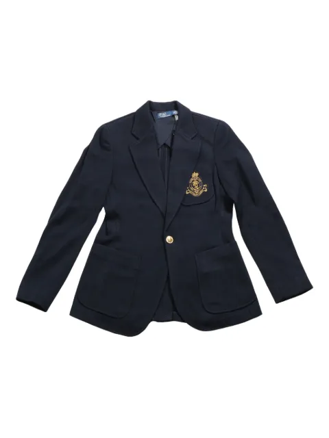 Polo Ralph Lauren crest-embellished blazer Blue 211910133001
