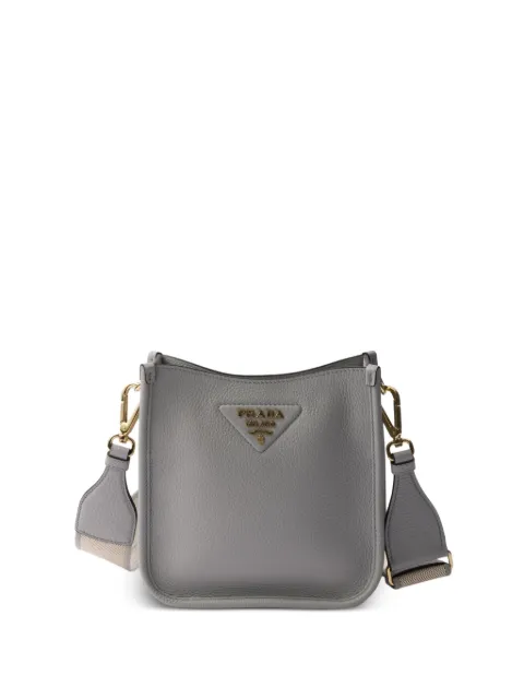 Prada mini leather shoulder bag Grey 1BH191V7NO2DKV