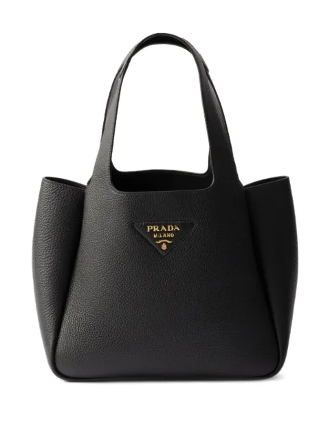 Prada small leather tote bag Black 1BG335VONM2DKV