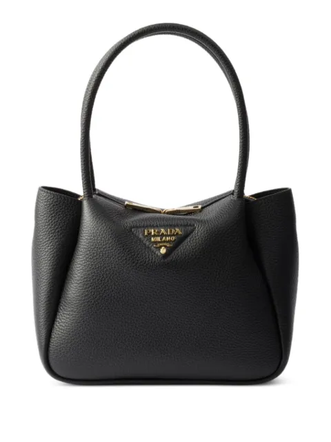 Prada small leather tote bag Black 1BC145V7NM2DKV