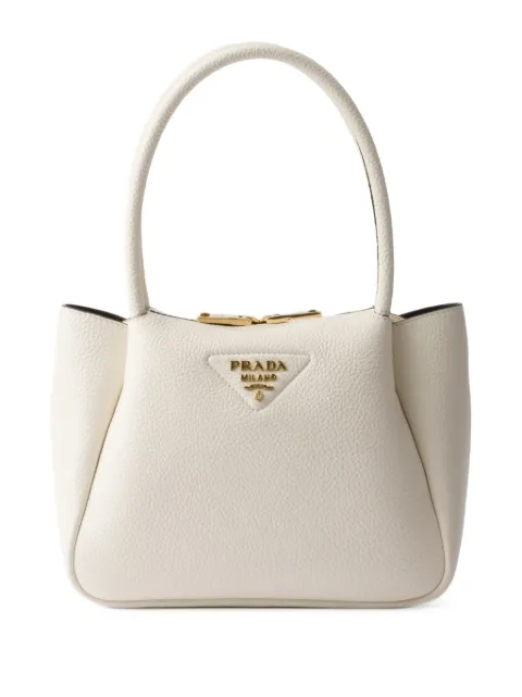 Prada small leather tote bag White 1BC145V7NM2DKV