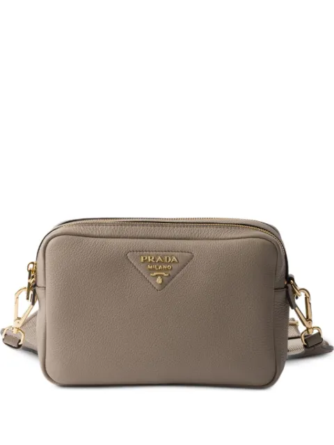 Prada small leather shoulder bag Brown 1BH082V7NM2DKV
