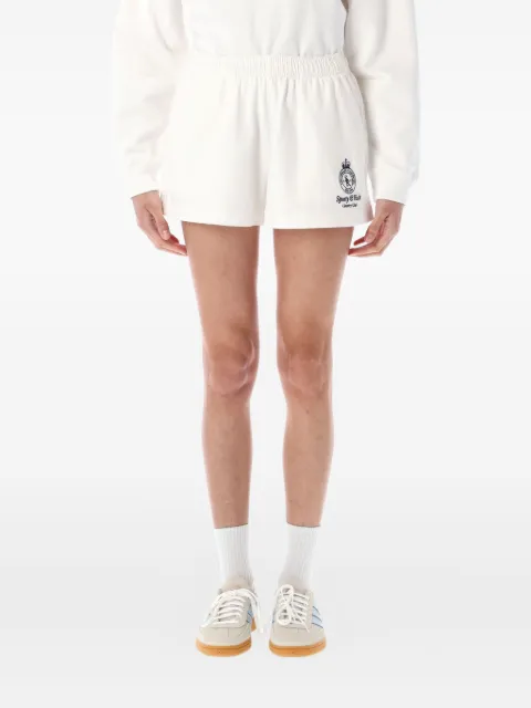 Sporty & Rich logo-print shorts White SH037612202WH0148