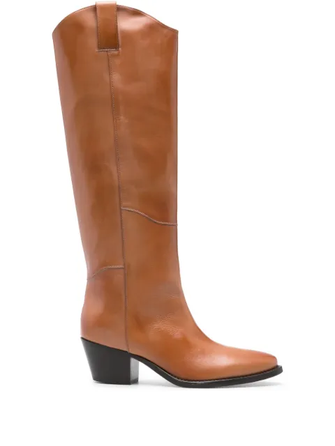 P.A.R.O.S.H. knee-high leather boots Brown ANSHOE25D060109