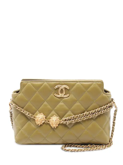 CHANEL Pre-Owned 2021-2024 Quilted Lambskin Leo shoulder bag Green 5PX90KYPDYMGU68S