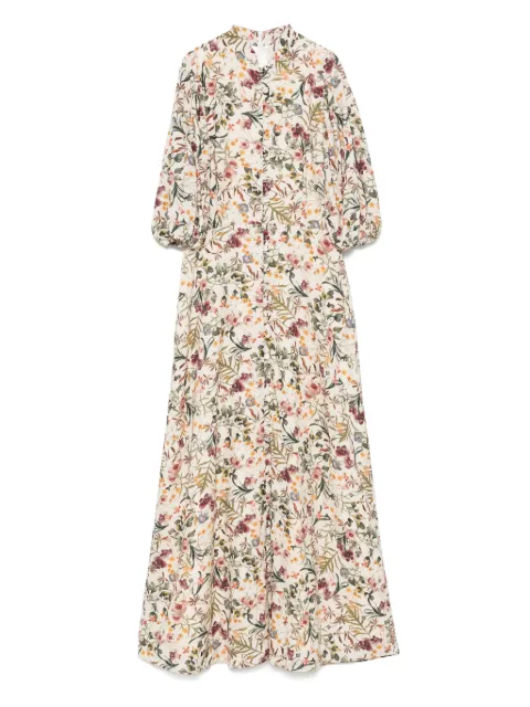 MOOS STUDIO Jardin de Fleurs maxi dress Neutrals MOOS116