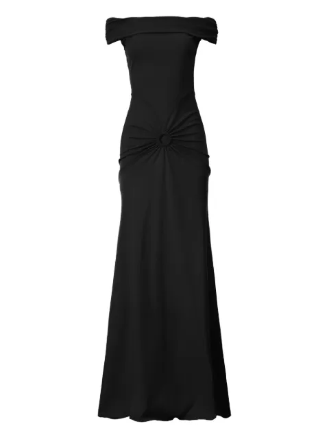 MOOS STUDIO off-shoulder maxi dress Black MOOS128