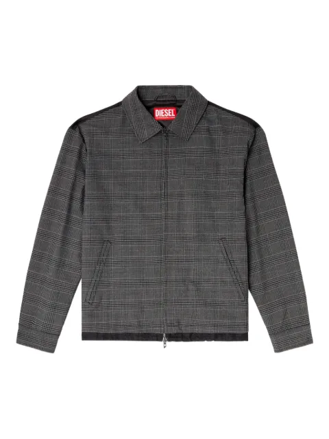 Diesel J-Ting checked zip-up shirt jacket Grey A184790DEBS