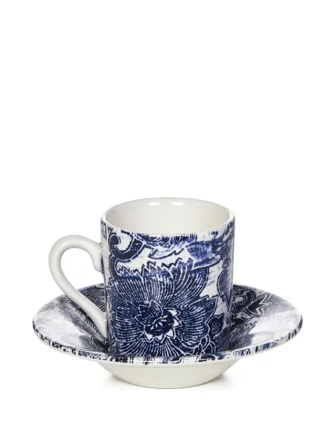 Ralph Lauren Home Faded Peony coffee cup and saucer Blue 680753281001