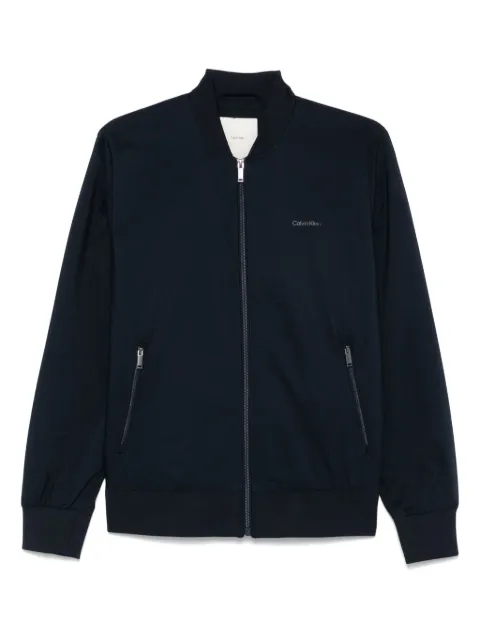 Calvin Klein logo-print bomber jacket Blue LV040FM512