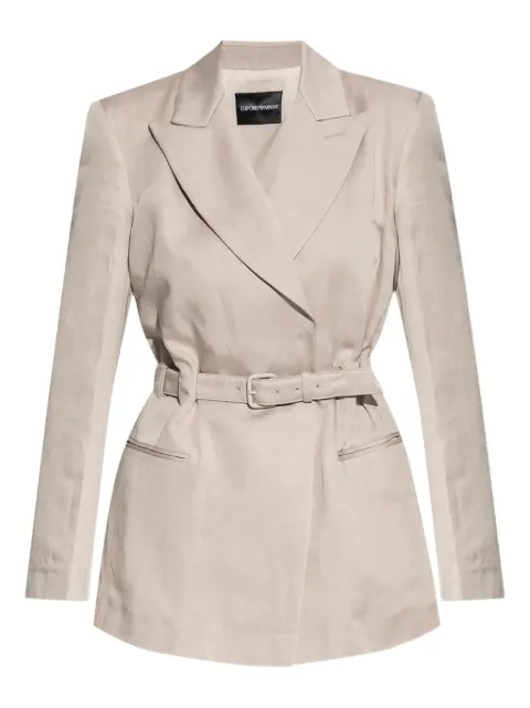 Emporio Armani belted jacket Neutrals EW001563TE14038