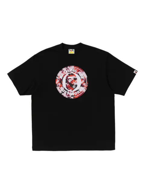 A BATHING APE® camouflage-graphic T-shirt Black 001TEL301320M