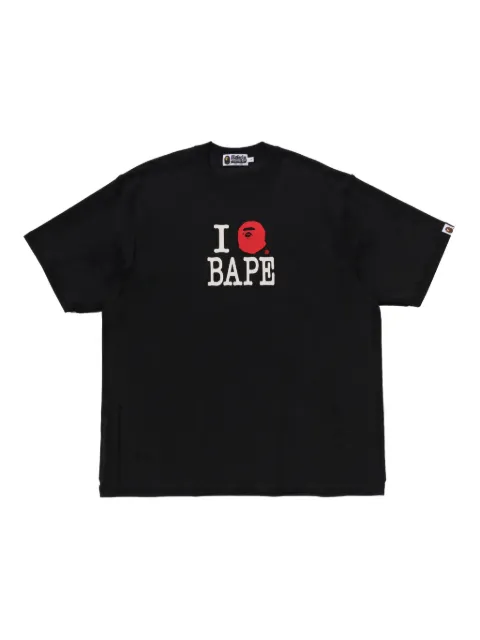 A BATHING APE® logo-graphic T-shirt Black 001CSL301352M
