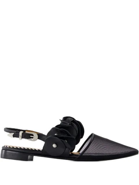 Toga Pulla leather ballerina shoes Black FTGPW13980904C