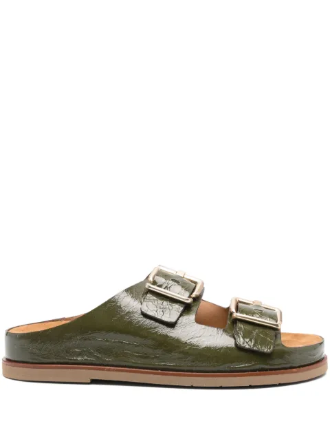 Pedro Miralles patent-leather sandals Green 17018