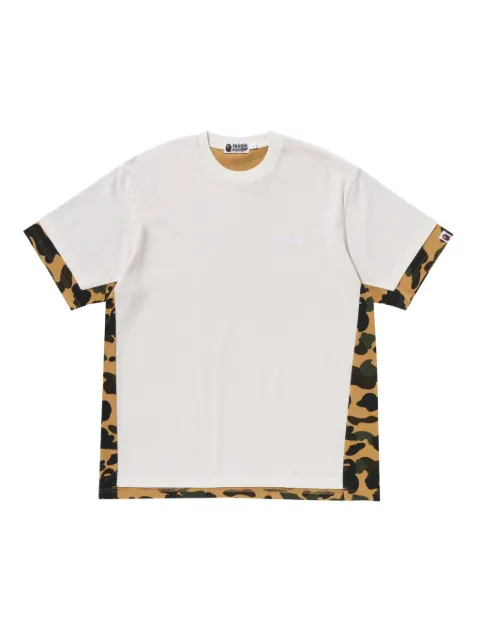 A BATHING APE® camo-panelled T-shirt White 001CSL301337M