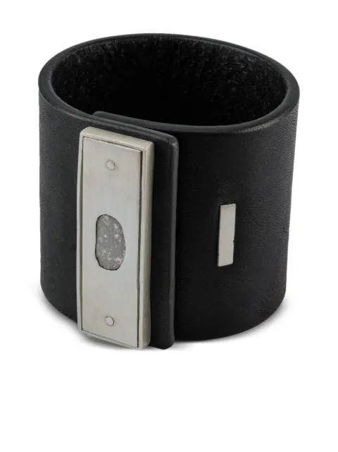 Parts of Four sterling silver and diamond leather-strap bracelet Black 10132BLKMADIA