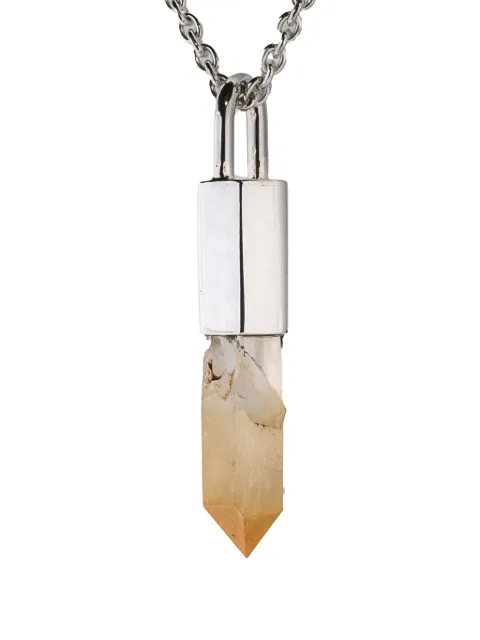 Parts of Four sterling-silver Talisman mango quartz necklace Silver Z451