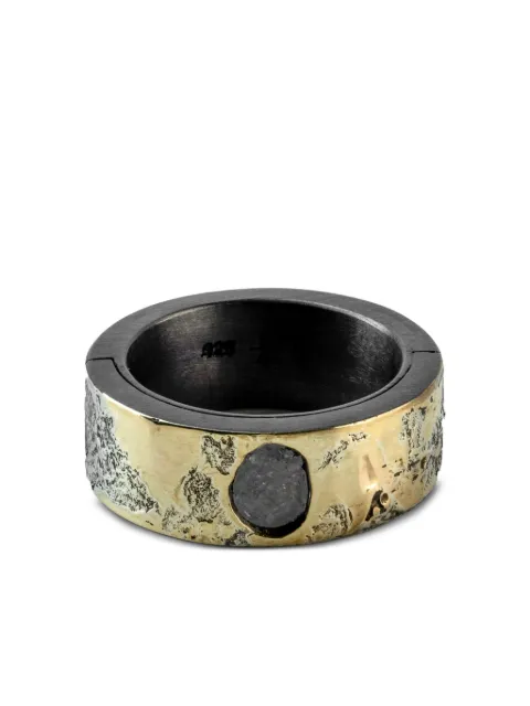 Parts of Four sterling silver Sistema diamond ring Black 80110