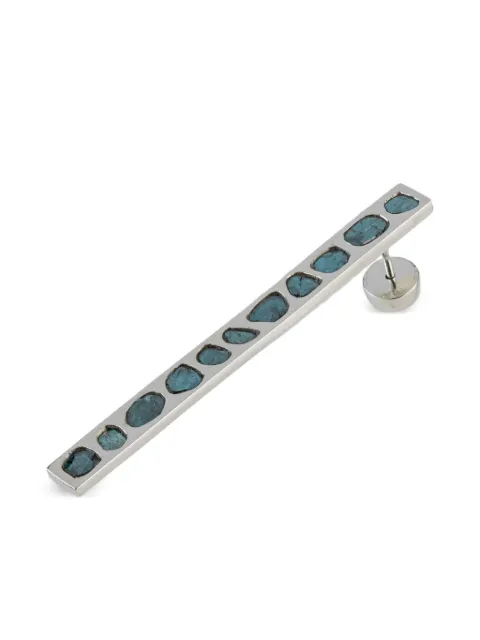 Parts of Four sterling-silver Plate blue-diamond earring Grey 22352PABDIA