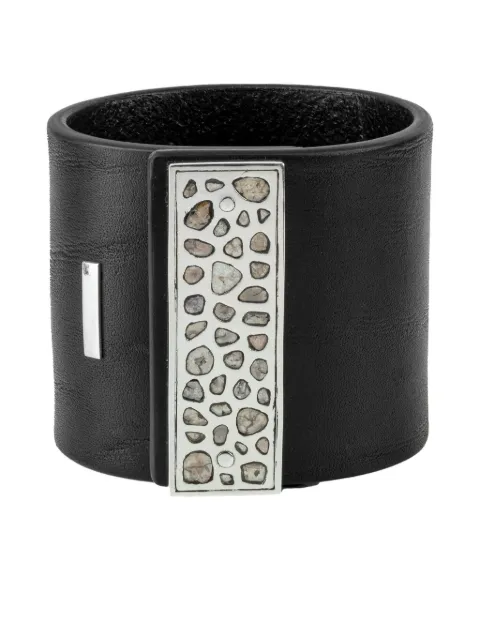 Parts of Four sterling silver and diamond strap bracelet Black 10133BLKPADIA
