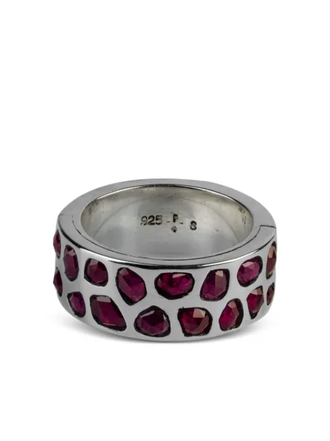 Parts of Four sterling silver Sistema ruby ring Silver 110110PARUB