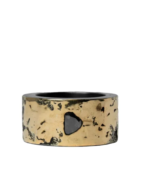Parts of Four oxidised sterling-silver Sistema diamond ring Black 18015