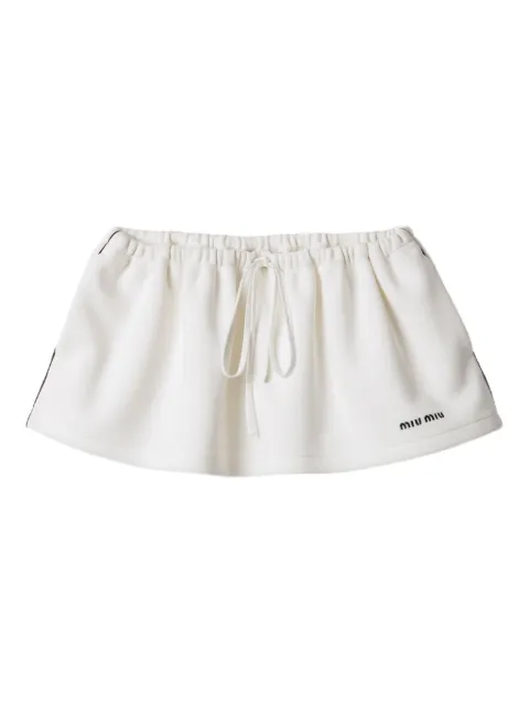Miu Miu cotton-jersey mini skirt White MG2489SOOO17LN