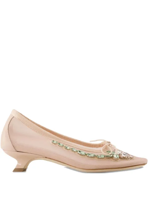 Simone Rocha crystal-embellished pumps Neutrals LH15B0804