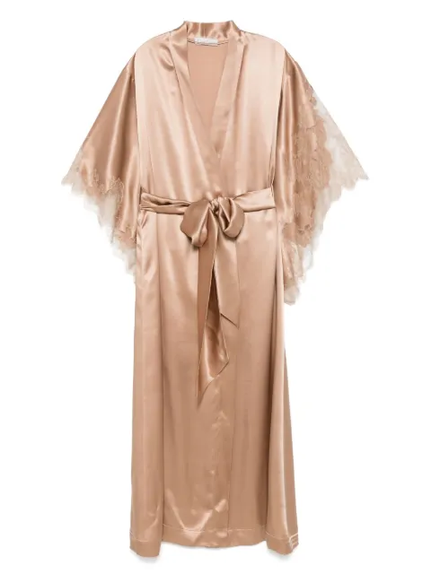 Carine Gilson silk robe Brown AL0108DSW25VISVIS