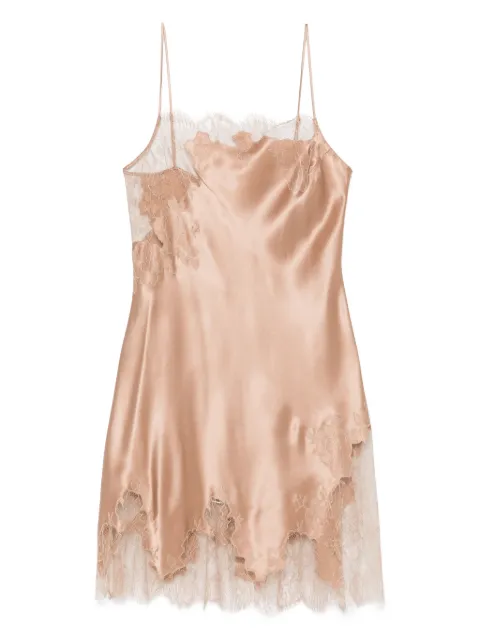 Carine Gilson Calais Caudry-lace silk nightdress Neutrals AL0400ASW25VISVIS
