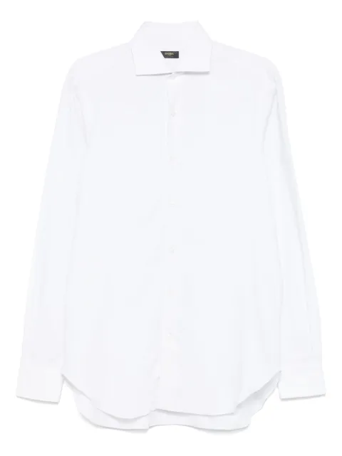 Barba cutaway-collar shirt White K4U13P0147110U