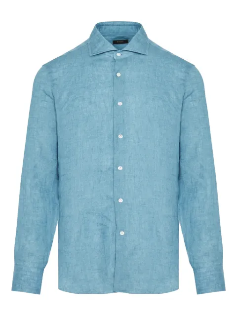 Barba linen shirt Blue K4U13P0147031U