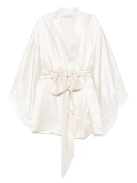 Carine Gilson silk robe Neutrals CG0908DSW25NACNAT