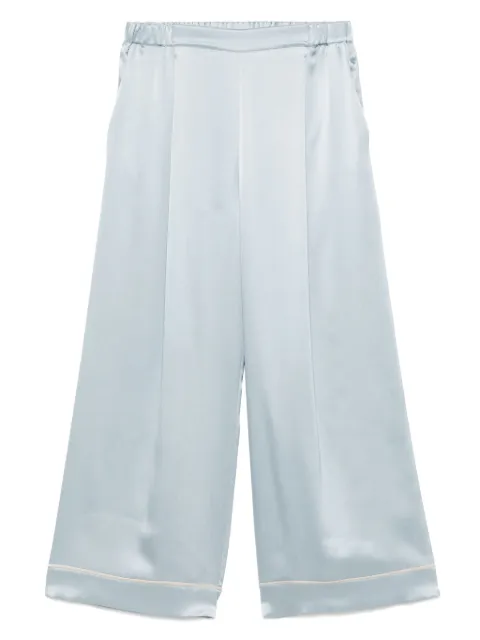 Carine Gilson satin silk pajama trousers Blue SD0574SW25BGVNAC