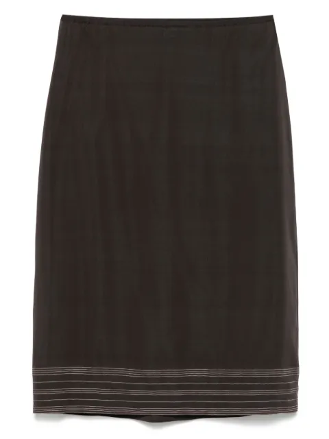 Carine Gilson silk slip skirt Brown SU0863MW25EBE