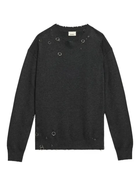 ISABEL MARANT Cassandre ring-embellished pullover Grey PU0800FAC4L07I