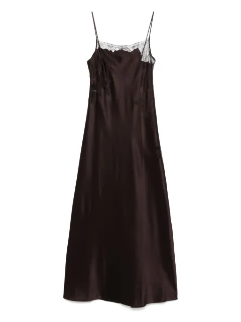 Carine Gilson silk long gown Brown AL0200FSW25EBEEBE